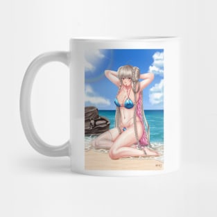 Formidable Lady of the Beach Background B Mug